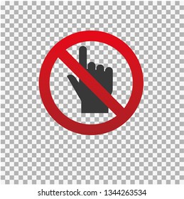 Do not touch sign icon vector