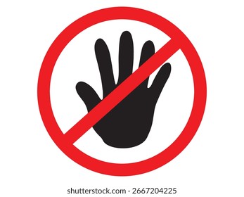 Do Not Touch Sign Icon Background