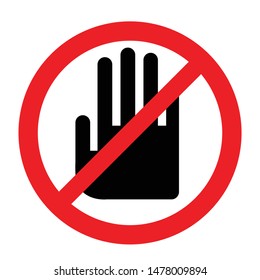 DO NOT TOUCH - sign illustration