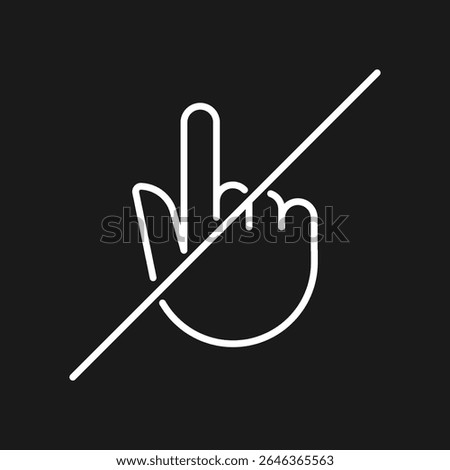 Do not touch sign, linear style, editable stroke