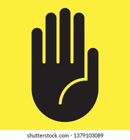 Do not touch sign on yellow background