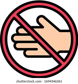 Do not touch sign vector illustration, filled design icon