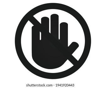 Do not touch sign. vector