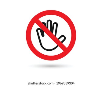 Do Not Touch Sign. Vector. EPS 10