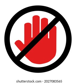 Do not touch sign. vector