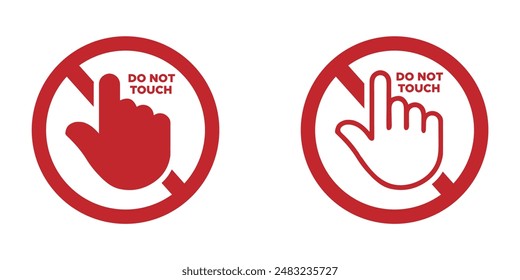 Do not touch sign vector icon.