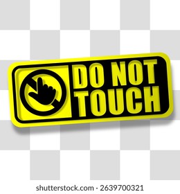 do not touch sign vector illustration
