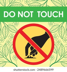 do not touch signage vector illustration ready to print