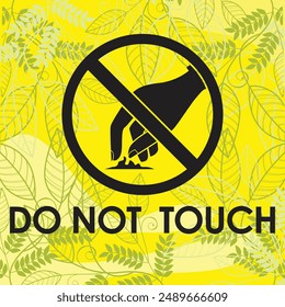 do not touch signage vector illustration ready to print