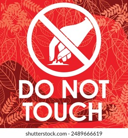do not touch signage vector illustration ready to print