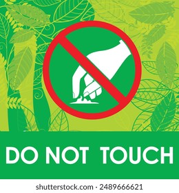 do not touch signage vector illustration ready to print