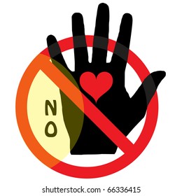Do Not Touch sign.Vector