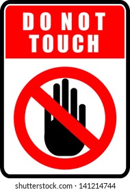 Do Not Touch, sticker
