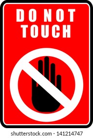 Do Not Touch, sticker