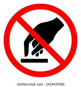 Do Not Touch Symbol Sign, Vector Illustration, Isolate On White Background Label .EPS10