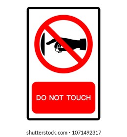 Do Not Touch Symbol, Vector Illustration, Isolate On White Background Icon. EPS10