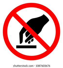 Do Not Touch Symbol, Vector Illustration, Isolate White Background Icon. EPS10