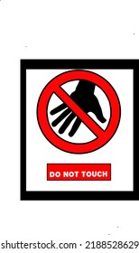 do not touch symbol vector image