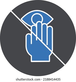 Do not touch Vector illustration on a transparent background.Premium quality symbols.Glyphs vector icon for concept and graphic design.