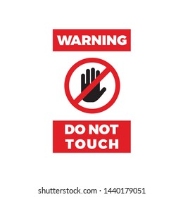 Do not touch warning icon symbol vector