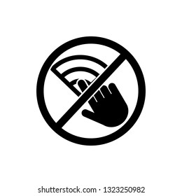 do not touch, wi-fi icon. Element of prohibition sign icon. Premium quality graphic design icon. Signs and symbols collection icon