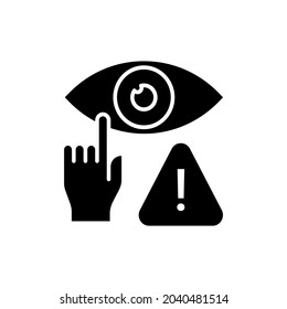 Do Not Touch Your Eyes icon in vector. Logotype