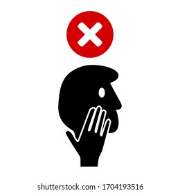 Do not Touch Your Face Icon. Vector Image.