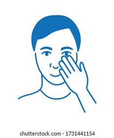 Do not touch your face icon.  Can be used during coronavirus, covid-19 outbreak prevention.