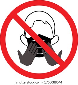 Berühren Sie nicht Ihr Gesichtszeichen und Ihren Symbolvektor. 