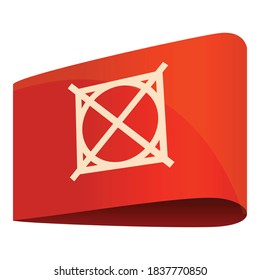 Das Symbol für das Labyrinth des trockenen Stoffes nicht in den Würfel stellen. Cartoon von nicht tummeln trockenem Tuch, Vektorsymbol für Webdesign einzeln auf weißem Hintergrund