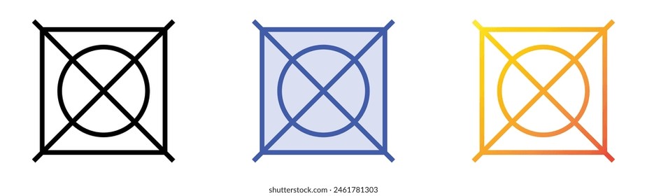 do not tumble dry icon. Linear, Blue Fill and Gradient Style Design Isolated On White Background