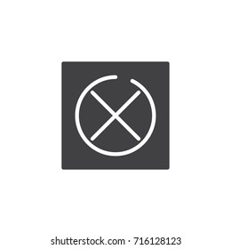 Do not tumble dry icon vector, filled flat sign, solid pictogram isolated on white. Symbol, logo illustration.