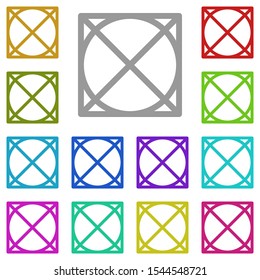 Do not tumble dry multi color icon. Simple thin line, outline vector of laundry icons for ui and ux, website or mobile application