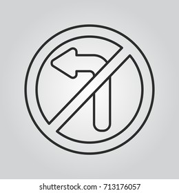 Do not turn left traffic sign