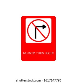 Do Not Turn Right Traffic Road Sign