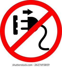 Do Not Unplug Sign Illustration