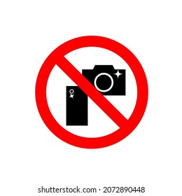 Do not use the camera or mobile phone to take pictures,no photo sign on white background