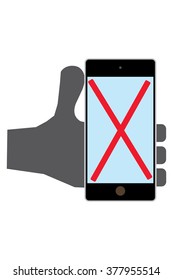 Do Not Use cell phone sign illustration design isolated over a white background