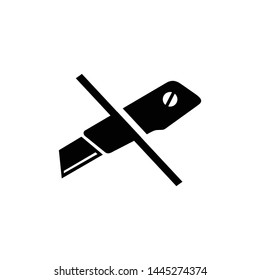 Do not use cutter icon symbol vector illustration