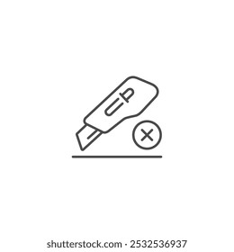 Do not use cutter icon symbol vector illustration