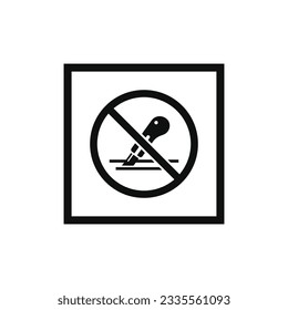 Do not use cutter packaging mark icon symbol vector