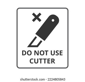 Do not Use Cutter symbol. Concept of packaging. 
