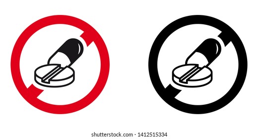 Do Not Use Drugs Sign in Red and Black Version