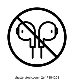 No utilice el símbolo del conjunto de contorno del icono del auricular