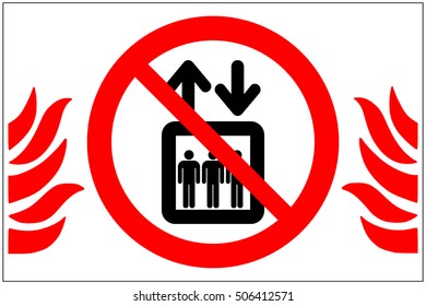 331 Do not use elevator Images, Stock Photos & Vectors | Shutterstock