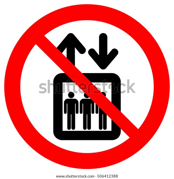 エレベーターの標識は使わないで 浮き上がり 上下の矢印を使用した禁止記号 分離型ベクターイラストは使用しないでください のベクター画像素材 ロイヤリティフリー