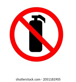 do not use a fire extinguisher. A forbidding sign. Sticker. Vector illustration