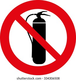 Do Not Use Fire Extinguishers
Safety signs.Red circle prohibition sign. Stop flat symbol. Vector.
