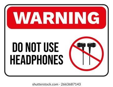 No utilice el signo de advertencia de los auriculares