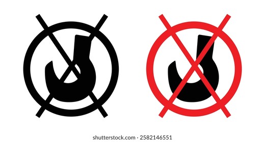 Do not use hook alert sign vector art. danger sign